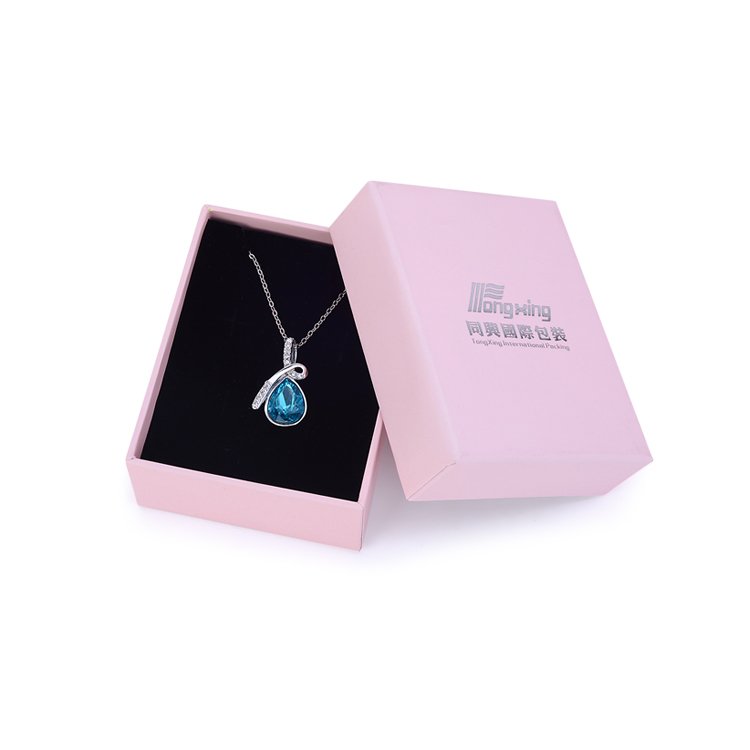 Pink Popular Jewelry Package Box Pouch Matching Package for Box with Customized Logo Gift Boxes jewelry Packaging Paper