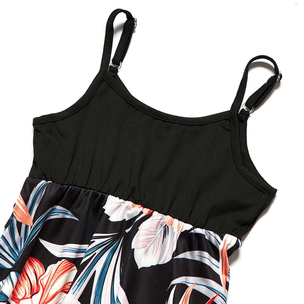 Custom Cotton Splice Sleeveless Family Matching Dresses For Mom Daughter Dress Clothes Private Logo Label Fashion Style