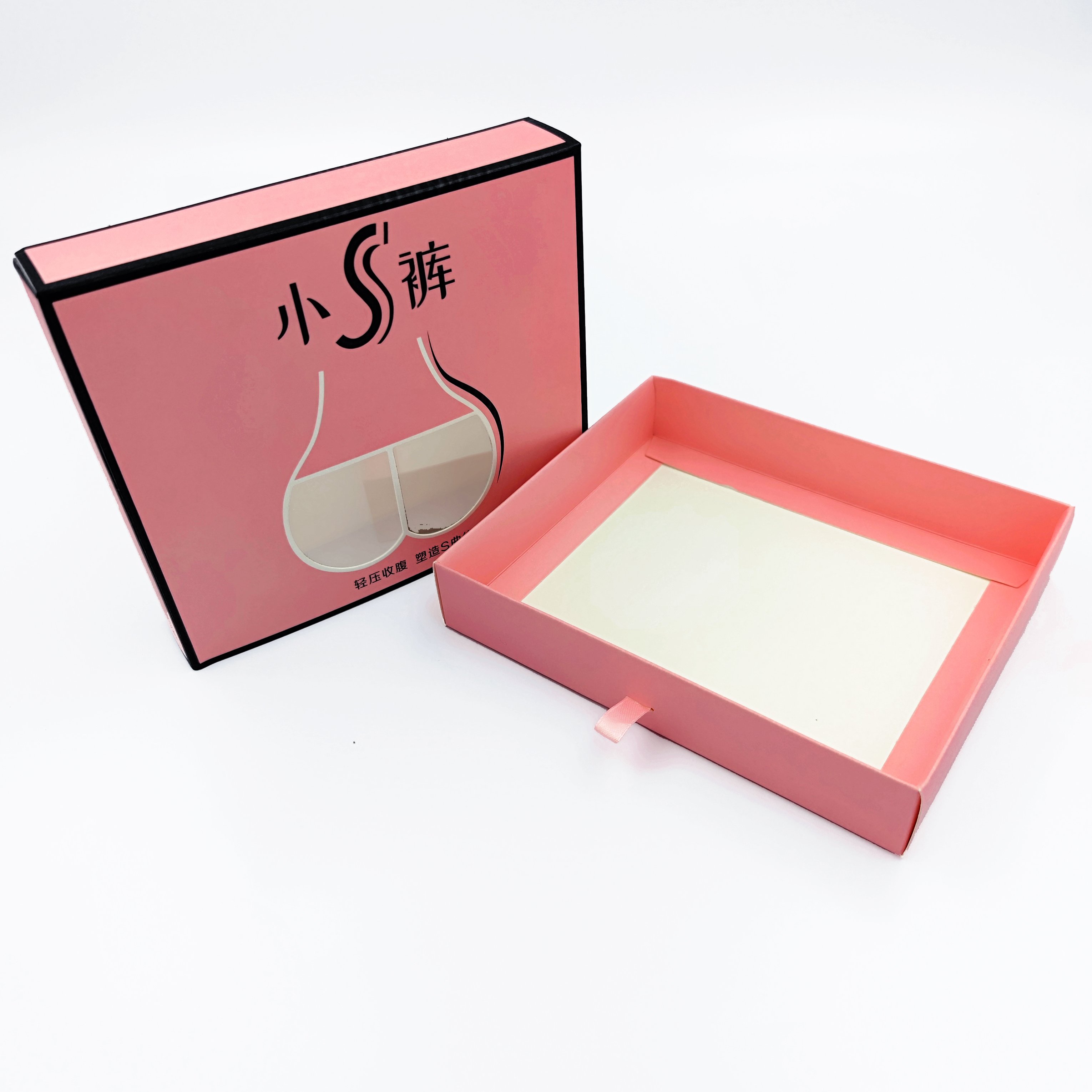 Custom Logo Slide Out Match Drawer Cardboard Paper Gift Jewelry Packaging Box with Pet Window
