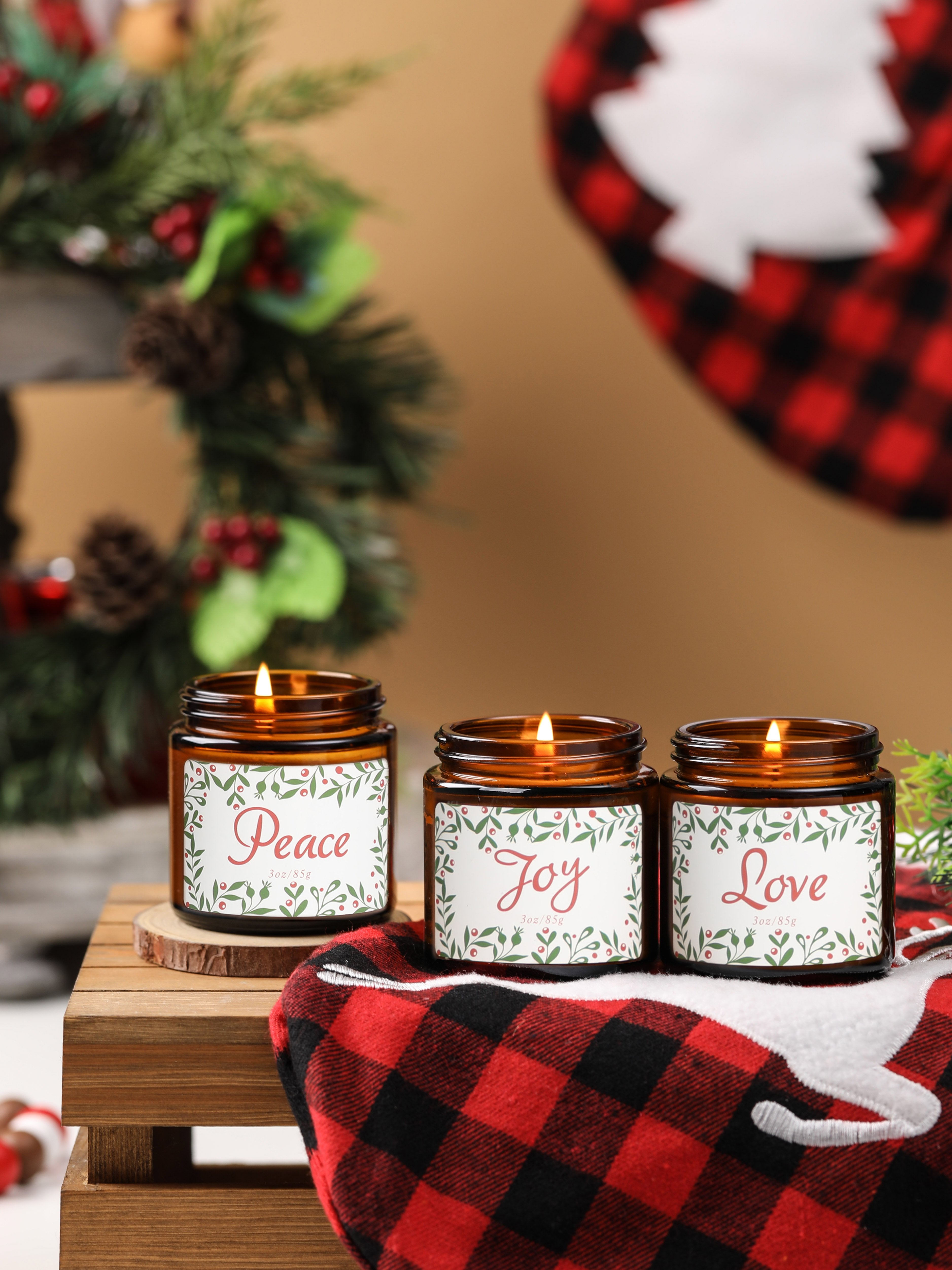 Soy Wax Packaging Dried Botanicals Match Flameless Cube Candle Aroma Diffuser Wholesale Scented Luxury Candles Gift Set