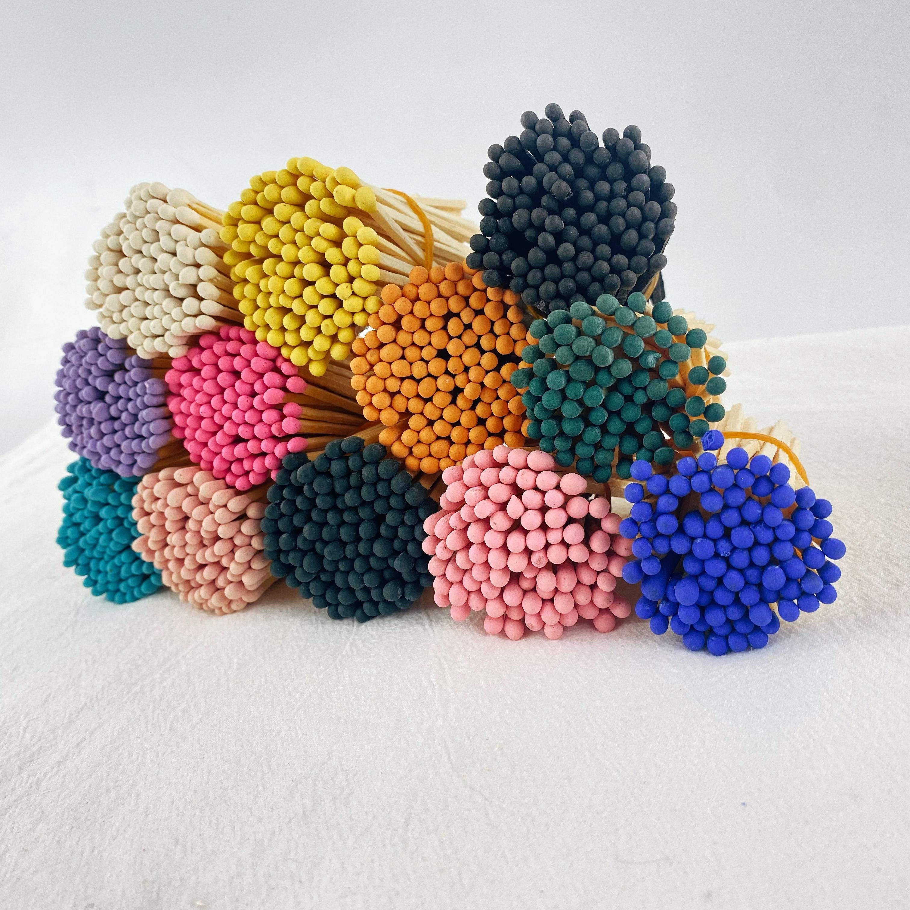 For Household High Quality Wooden Matchsticks With Various Color With Long Lengths Wholesale Bulk Lower Moq Price Custom Matches