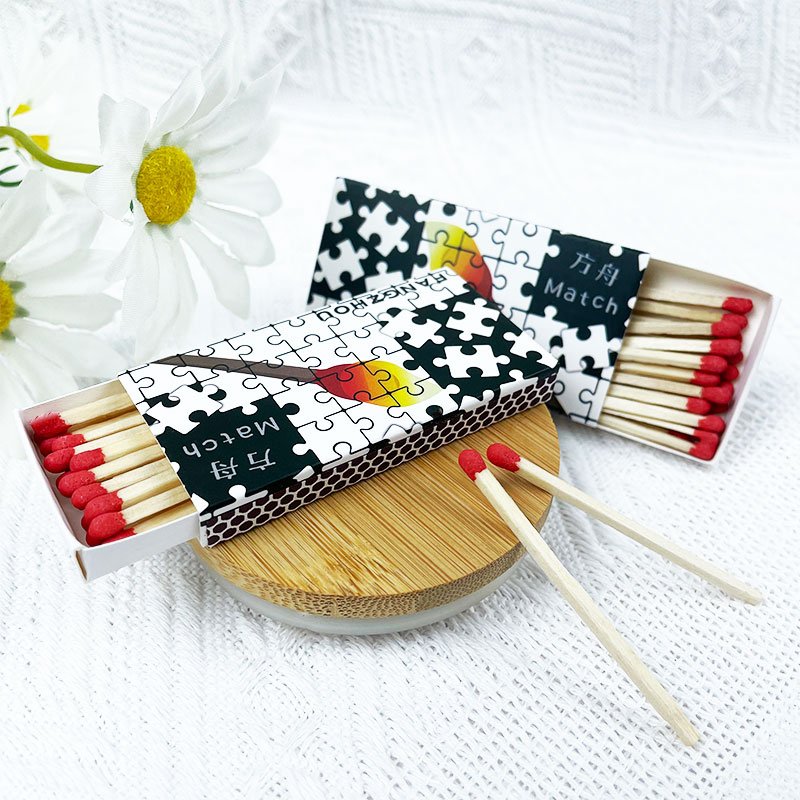Pink Box Pink Matches Customized Logo Aromatherapy Candle Promotion Pink Matches Cheap High Quality Wooden Stem Long Matches