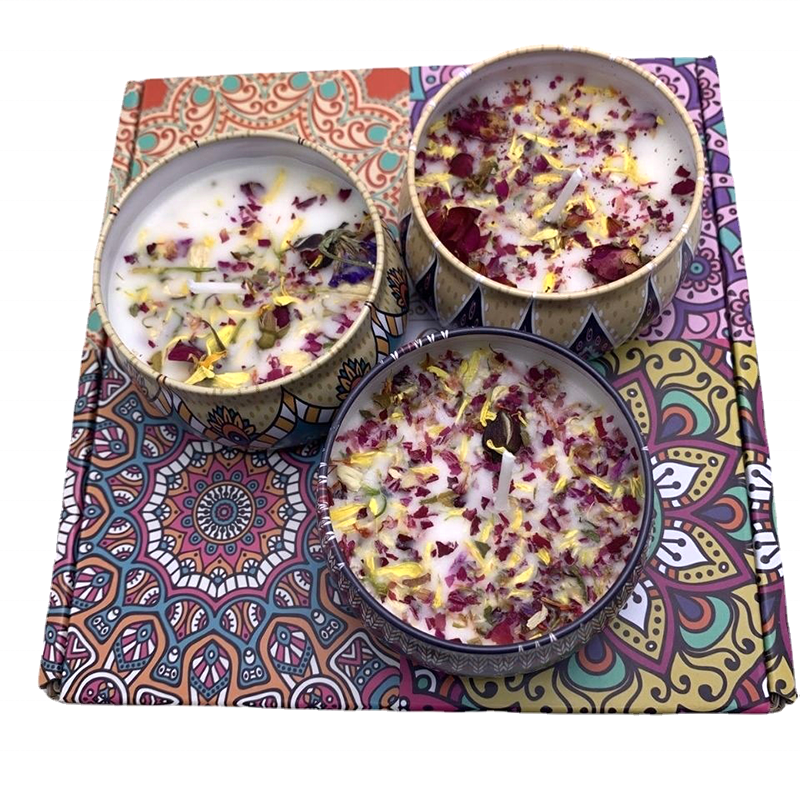 Hot Sales Wholesale Luxury Gift Set Metal Aroma Tins Jar Candle Natural Soy Wax Scented Candles