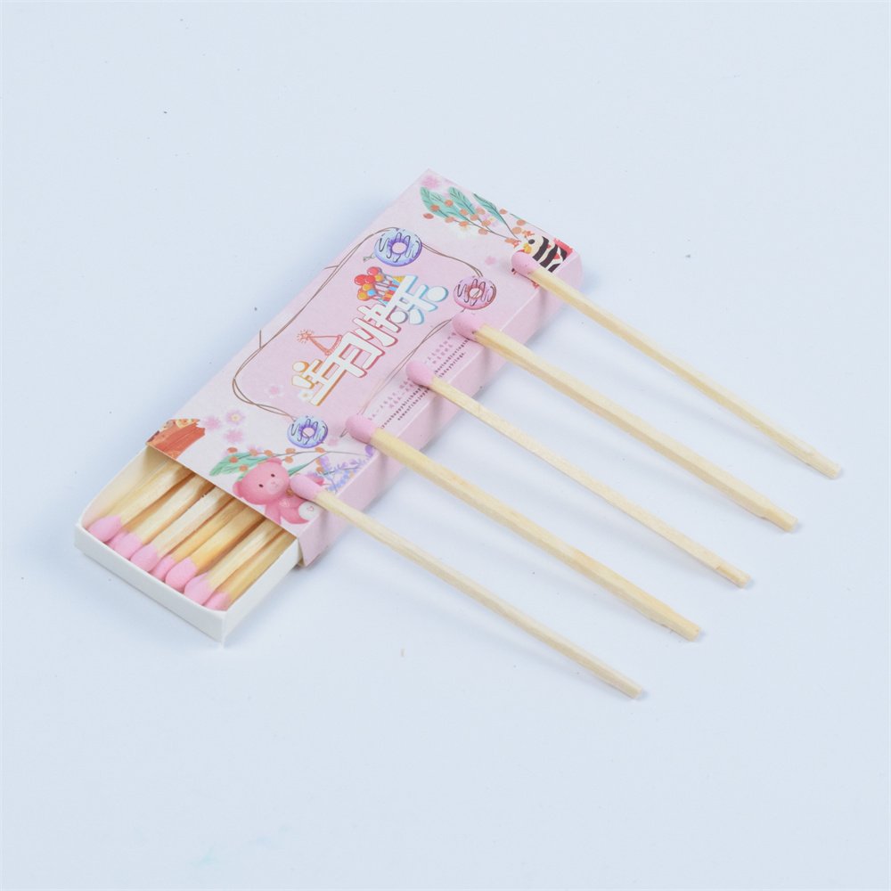 Matches Disposable Bulk matches wholesale Customizable matchbox 10cmLong stem colored head match