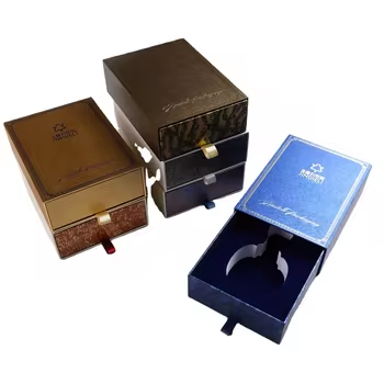 custom luxury Sliding Draw Pull Style Slide Out Match Drawer broadcard paper perfume gift packaging boxes set design making