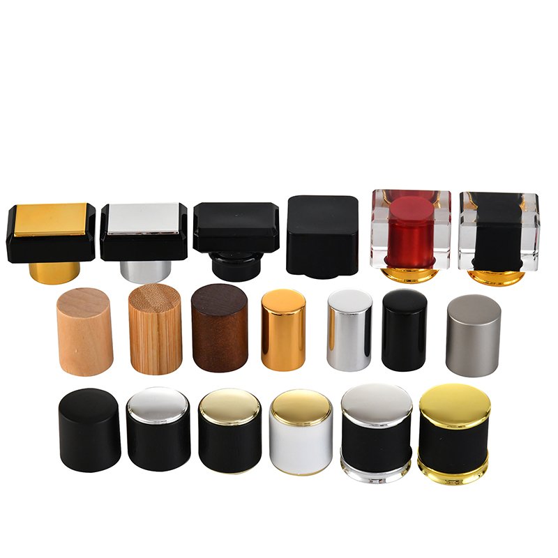 popular 30ml elegant transparent perfume glass bottle with press pump and pump sprayer matched customized lid