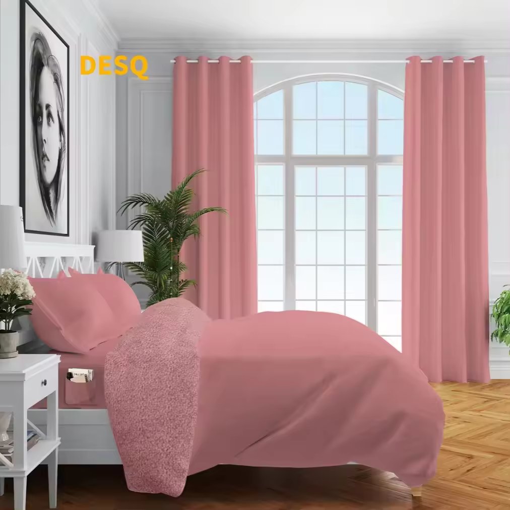 Wholesale Fleece Winter 7-Piece Queen Bedding Sets Comforter with Scenic Quilts and Matching Curtains for Home or Hotels