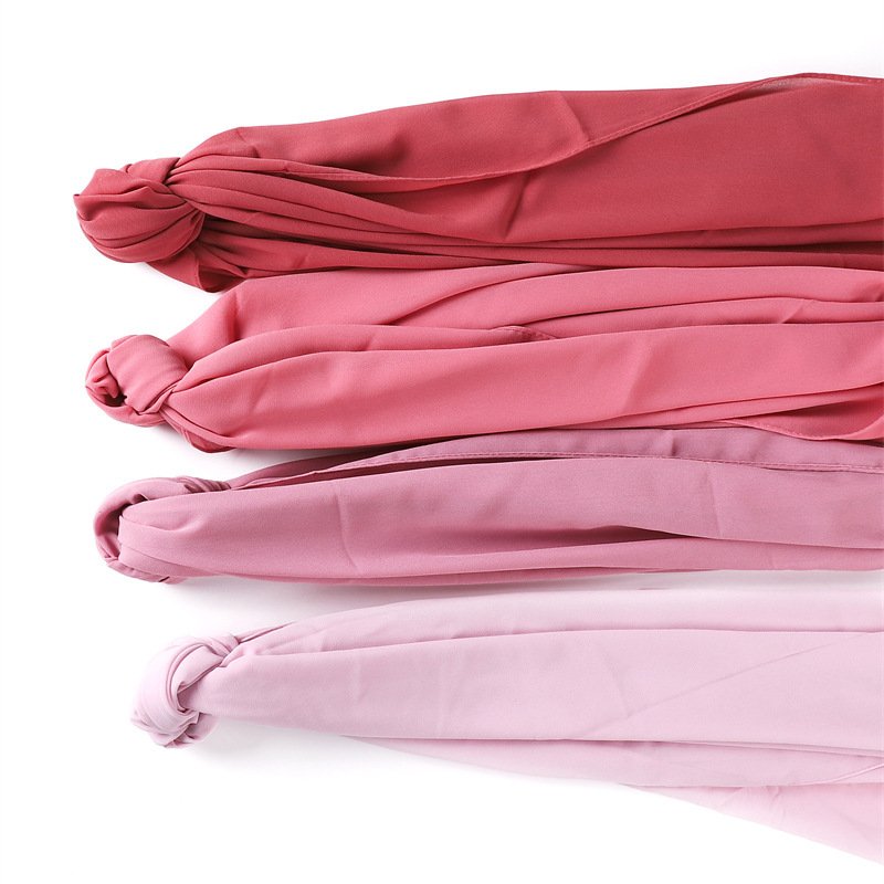 Pearl solid bubble chiffon New Design Modal Hijab Set Matching color with cotton jersey undercap Bamboo Hijab