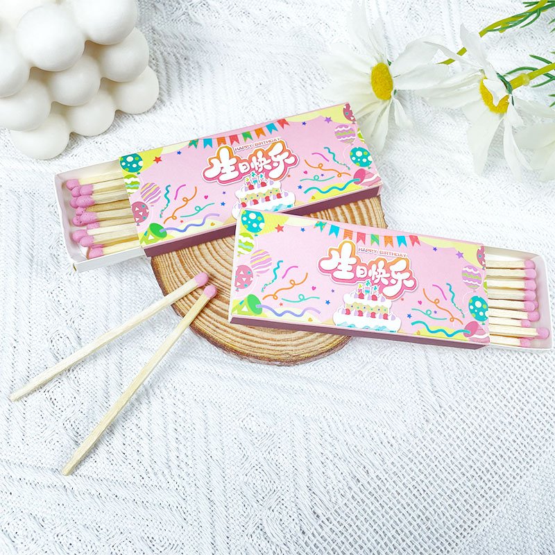 wholesale custom luxury wood matchsticks with logo safety matches glass bottle long coloured matches in bulk