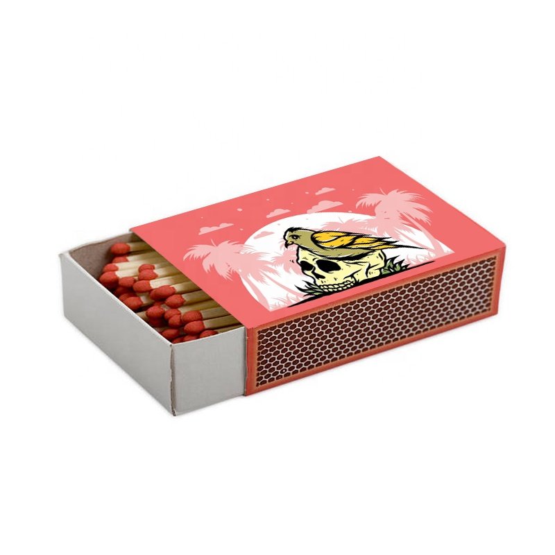 New Promotional Custom empty matchstick box Logo Long Slide Match Box Reusable Packaging Plain Small Matchbox
