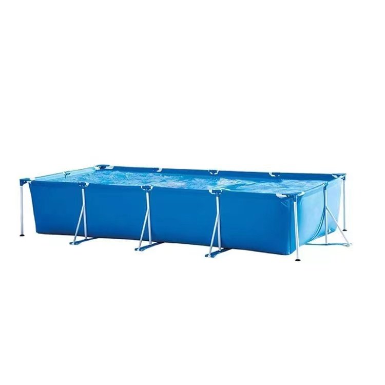 Family outdoor swimming pool, rectangular pipe frame, shallow pool, family pool matching, factory can be customized processing