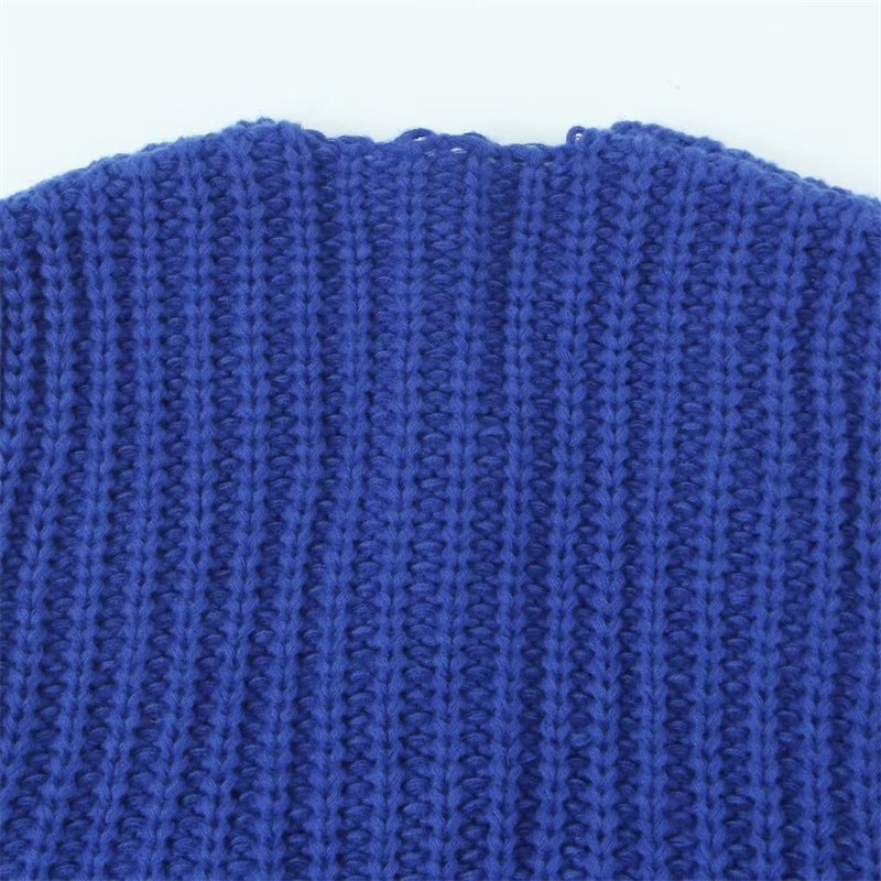 TAOP&ZA women's clothing 2024 early autumn fashion all-match woven hollow round neck thick needle knitted vest 5802002