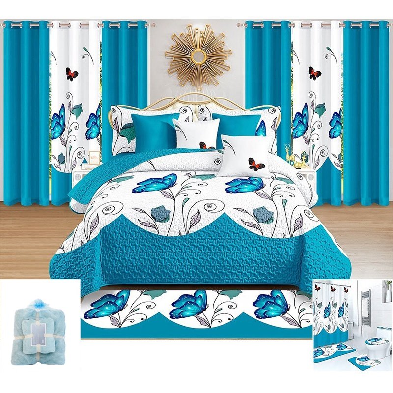 Comforter Cover Set King Duvet Covers Luxury Bedding Customized Home Bedclothes 24pcs curtain bedding Sets