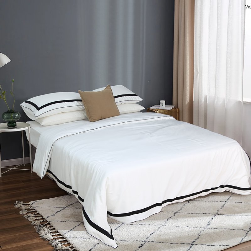 Oeko-tex Eyptian cotton bedsheets sets king size cotton bed sheets wholesale hotel design duvet cover set Luxury bedding sets