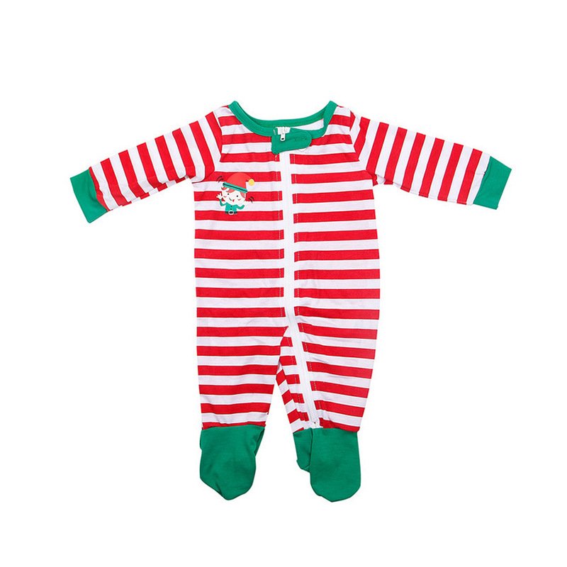 Winter Pyjamas Mommy And Me Matching Pajamas Sets Red And Green Stripes Christmas Pajamas Family with dog triangle scarf