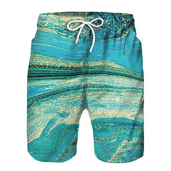Father Son Matching Clothes Men Boy Family Swimsuit Shorts New Summer Doodling Print Hawaii Trunks Beach Swimwear