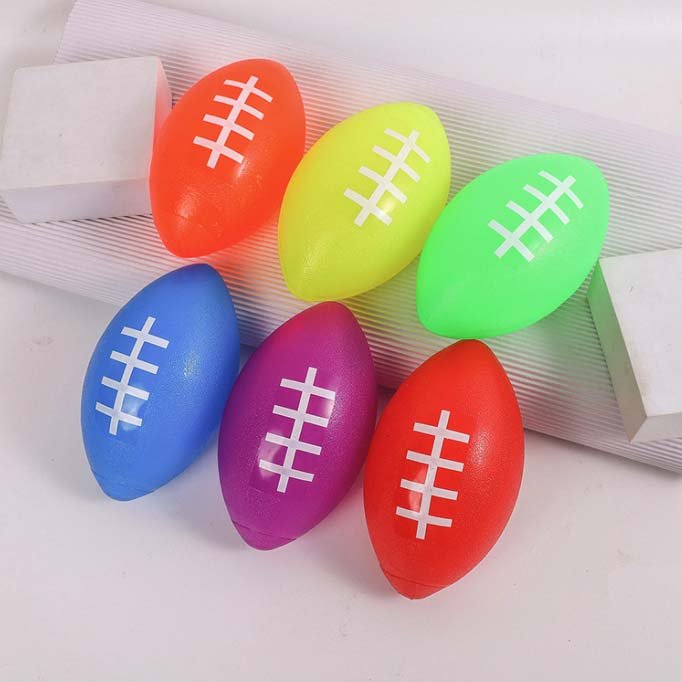 LED light rugby TPR kids toy pets toy nibble interactive 6"