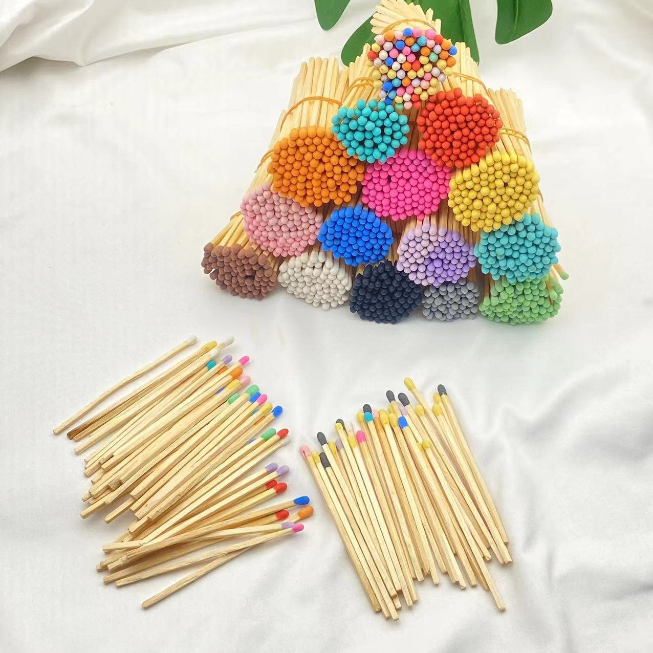 Long wooden stick color match tip for fireplace household loose colorful matches 4inch candle safety matches