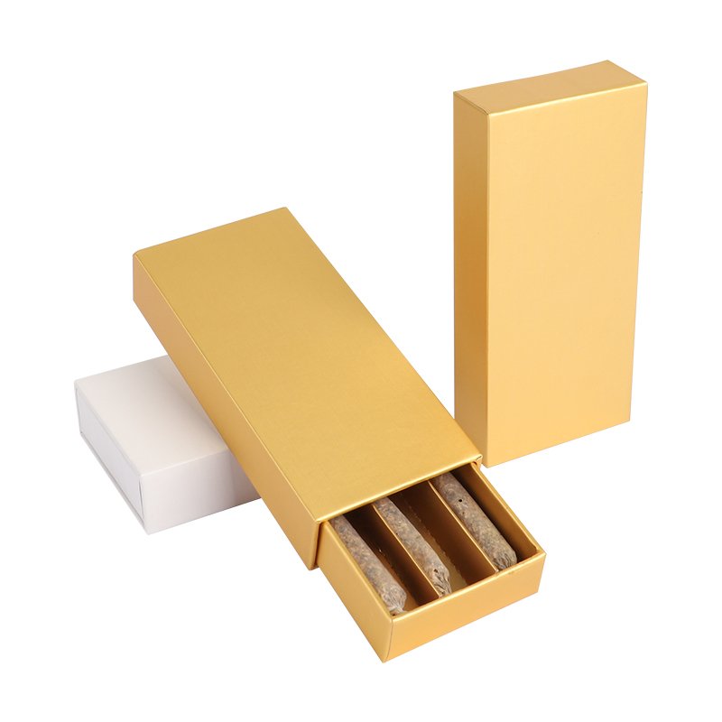 UKETA Customized Gold Cardboard Cartridge Packaging Case Child-Proof and Biodegradable Insert Storage Box for Paper Boxes