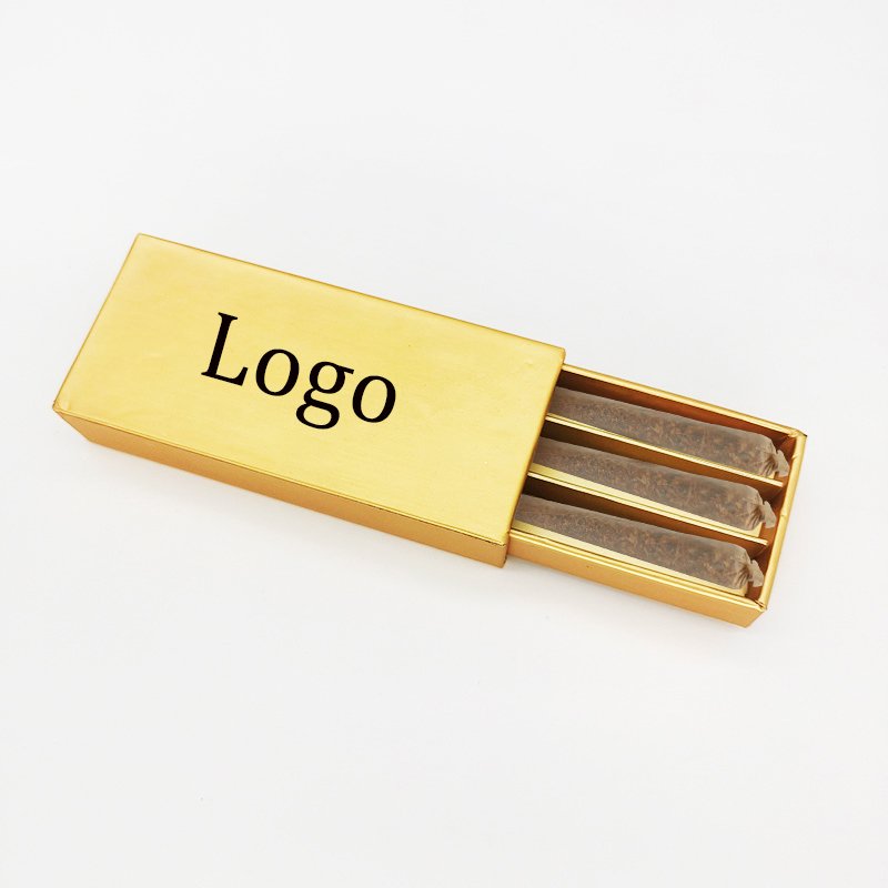 UKETA Customized Gold Cardboard Cartridge Packaging Case Child-Proof and Biodegradable Insert Storage Box for Paper Boxes