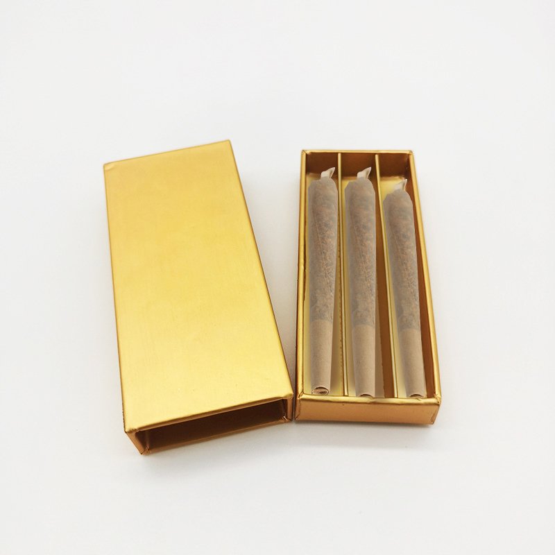 UKETA Customized Gold Cardboard Cartridge Packaging Case Child-Proof and Biodegradable Insert Storage Box for Paper Boxes