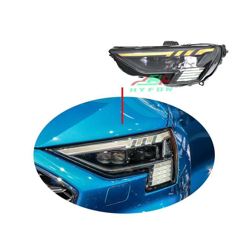 for Audi A3 2021-2024 low match upgrade high match matrix full LED headlight assembly double lens flow turn signal plug and play