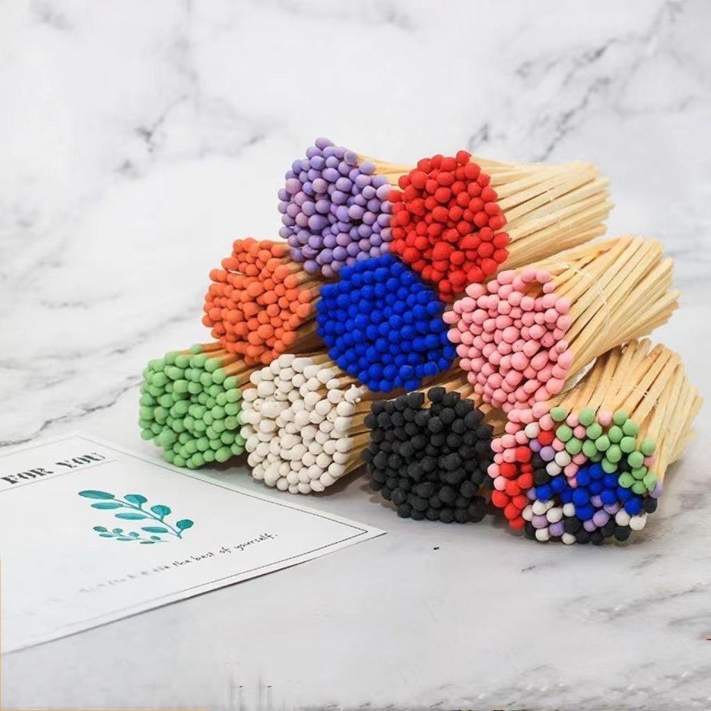 Bulk wood different lengths and different colors match tip wholesale price of custom matches sticks lower MOQ and price matches