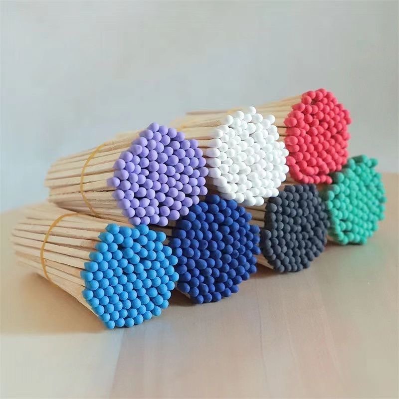 Bulk wood different lengths and different colors match tip wholesale price of custom matches sticks lower MOQ and price matches