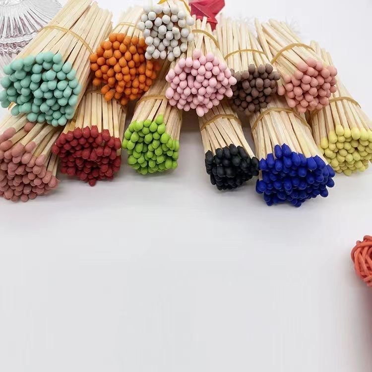 Bulk wood different lengths and different colors match tip wholesale price of custom matches sticks lower MOQ and price matches