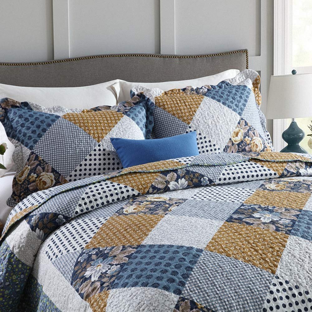 Floral Kantha bedspread summer quilted bedspreads Soft warm household bedspreads from China Export Luxury Wholesale