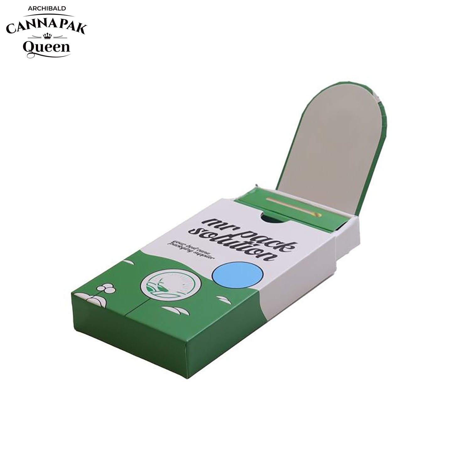 Archibald Exported Good Quality Tobacco Box Child Resistant Magnetic Flip Drawer Pre Roll Pack Box With Matchbox