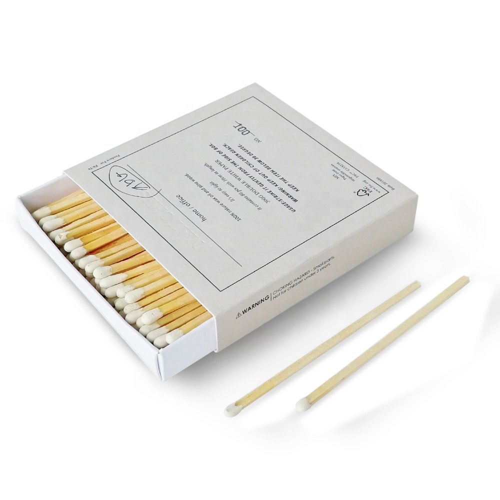 Square Matchbox 10cm Long Colored Heads Candle Matches
