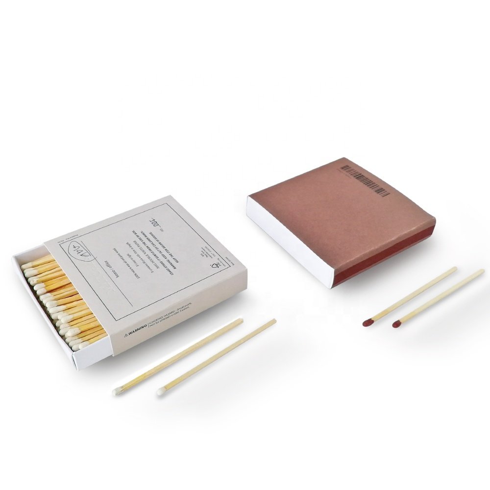 Square Matchbox 10cm Long Colored Heads Candle Matches
