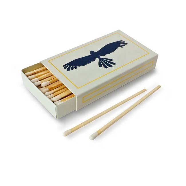 Square Matchbox 10cm Long Colored Heads Candle Matches