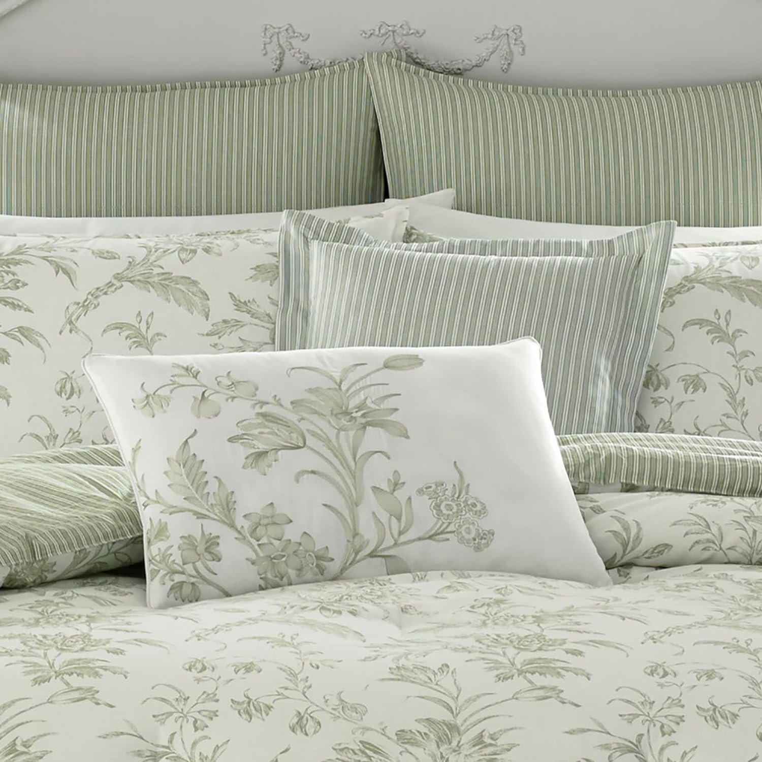 King Size Custom Comforter Set, Reversible Cotton Bedding, Includes Matching Shams with Bonus Euro Shams & Throw Pillows