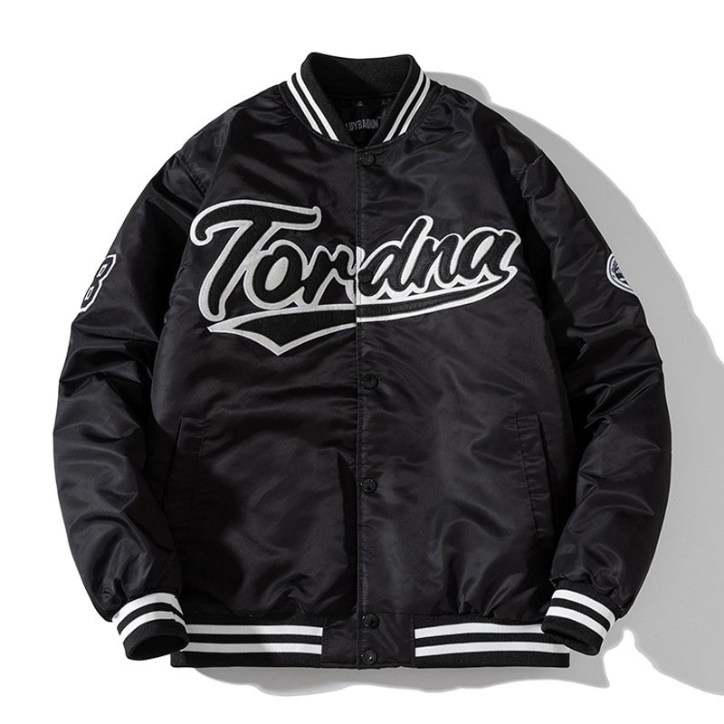 Street Hong Kong Style Men's Women's Baseball Suit Fashionable Couple's Jacket Fall Winter Trendy All-Match Cotton