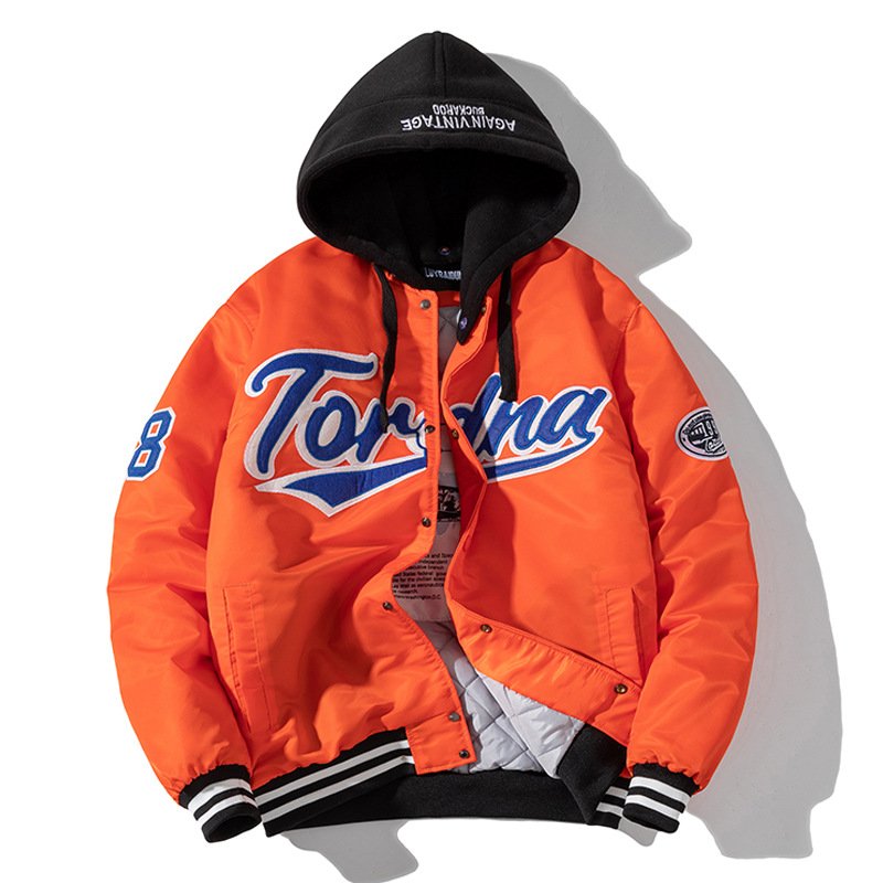 Street Hong Kong Style Men's Women's Baseball Suit Fashionable Couple's Jacket Fall Winter Trendy All-Match Cotton