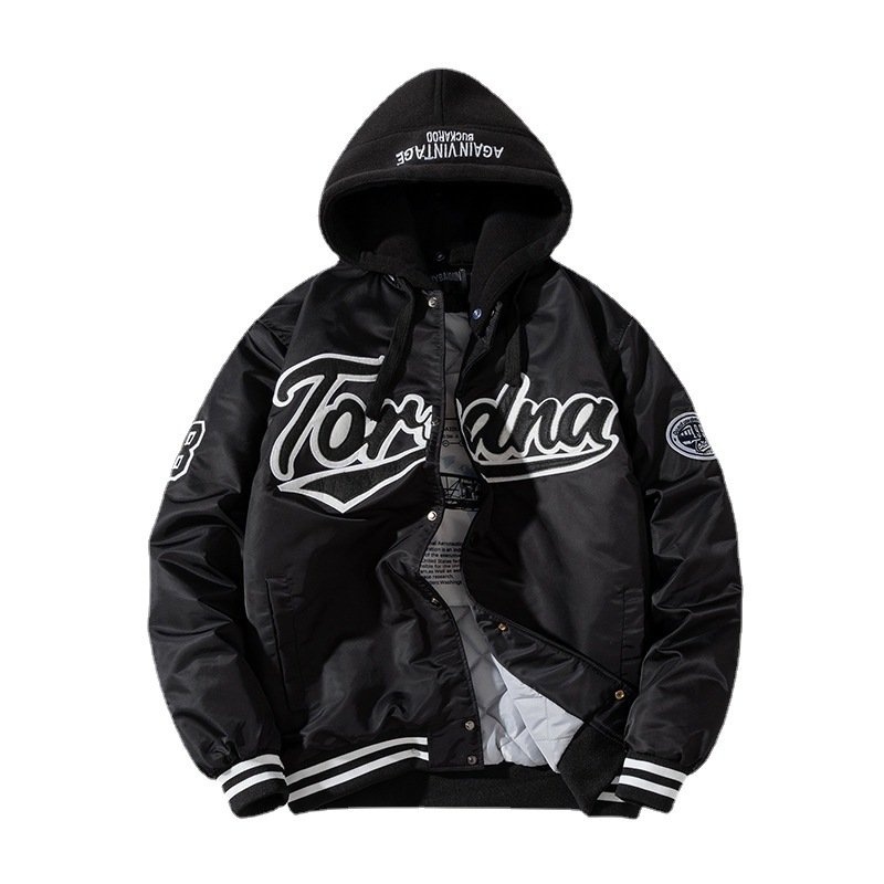 Street Hong Kong Style Men's Women's Baseball Suit Fashionable Couple's Jacket Fall Winter Trendy All-Match Cotton