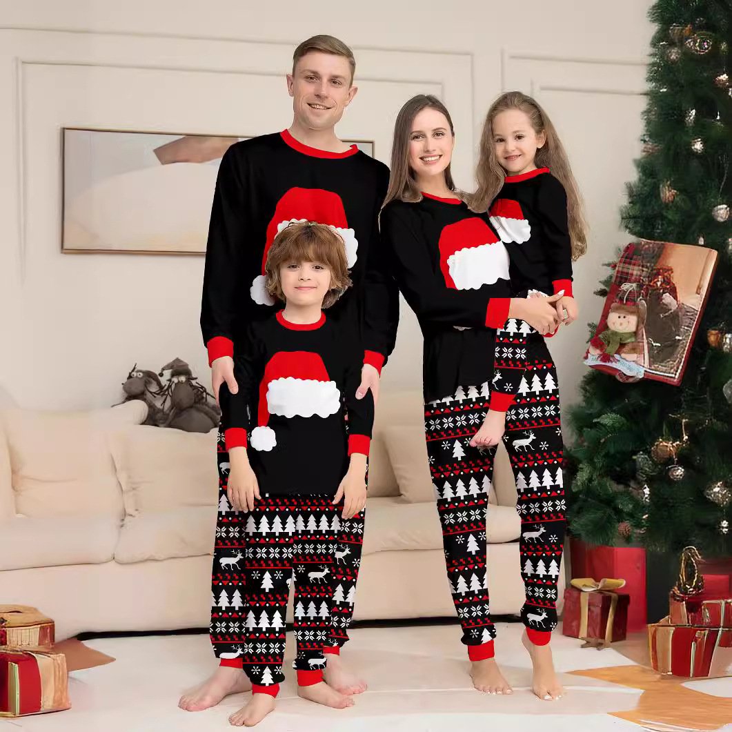 Warm Soft Pyjamas Cartoon Sets Matching Christmas Pajamas for Family Pajamas Sets christmas pijamas for family