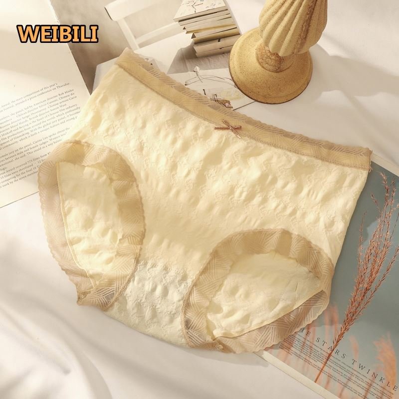 Match color lace breathable pure cotton bottom crotch women Panties