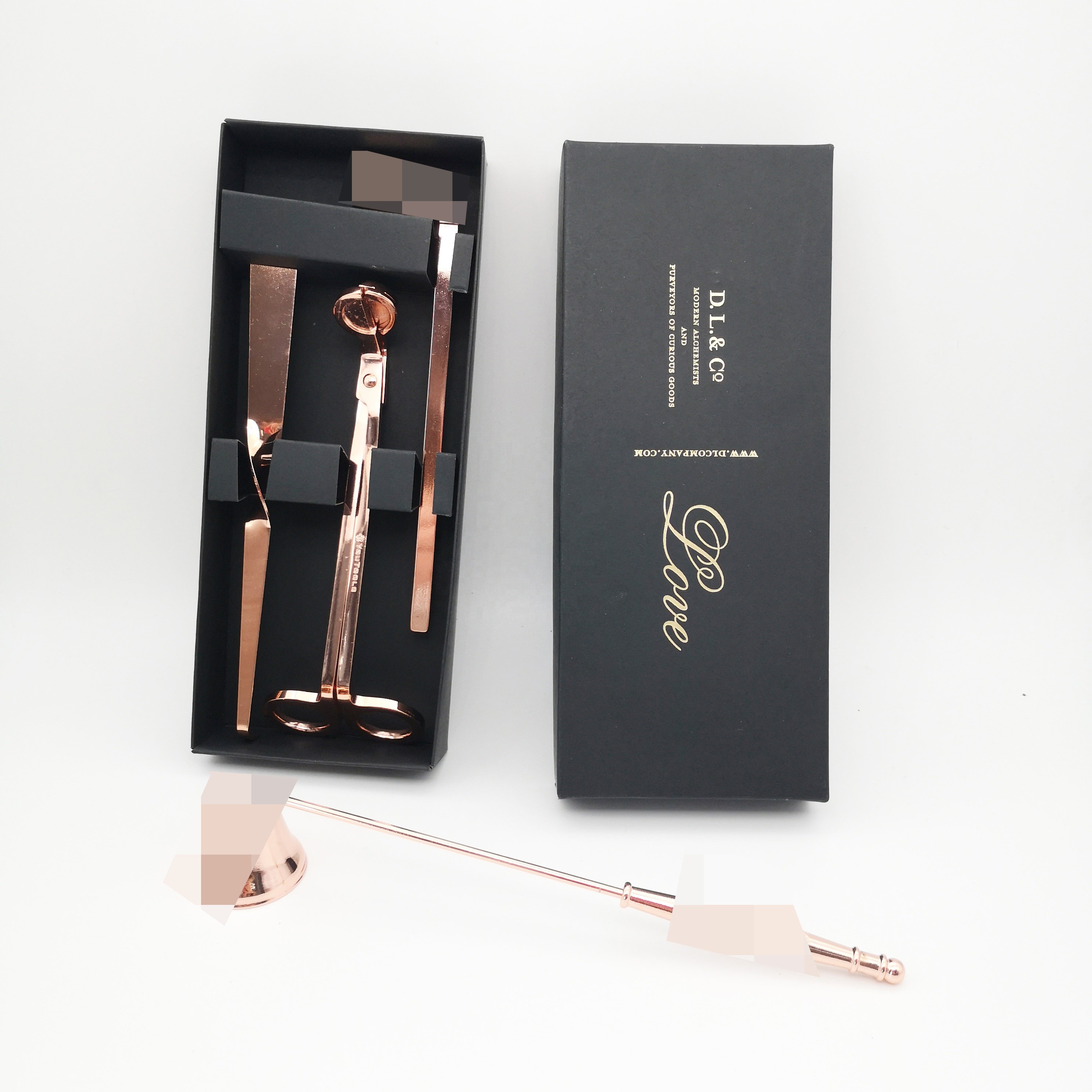 Hot Sell 3 Wick Candle Jars Wick Trimmer Scissors Antique Candle Care Kits Wick Trimmer Set