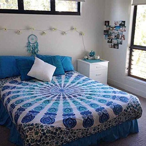 Ombre Mandala Comforter Cover Queen Set cover throw 2 Matching pillow cases cover zipper Quilt bedspread cotton pillow cases