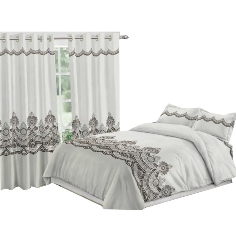 Duvet Cover With Matching Curtain Bed Sheet Set With Curtains 6 Piece Bed Skirt Set With Curtain