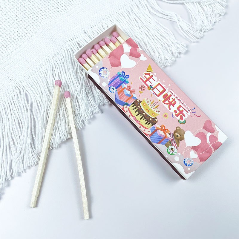 Custom Matchboxes Logos Safe Cheap Bulk Natural Matches Customized Wholesale Safe Colored Wooden Household Goods Matches