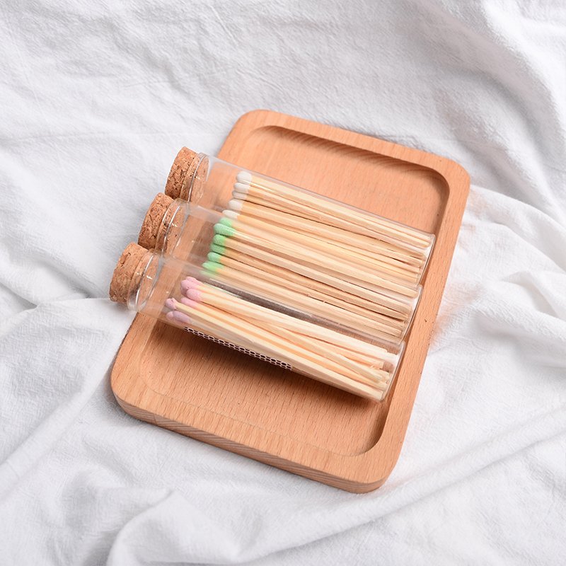 3inch Wooden Matchsticks In Bottle Candle Custom Label Aromatherapy New Custom Colorful Match Sticks In Glass Jar Bottle Matche