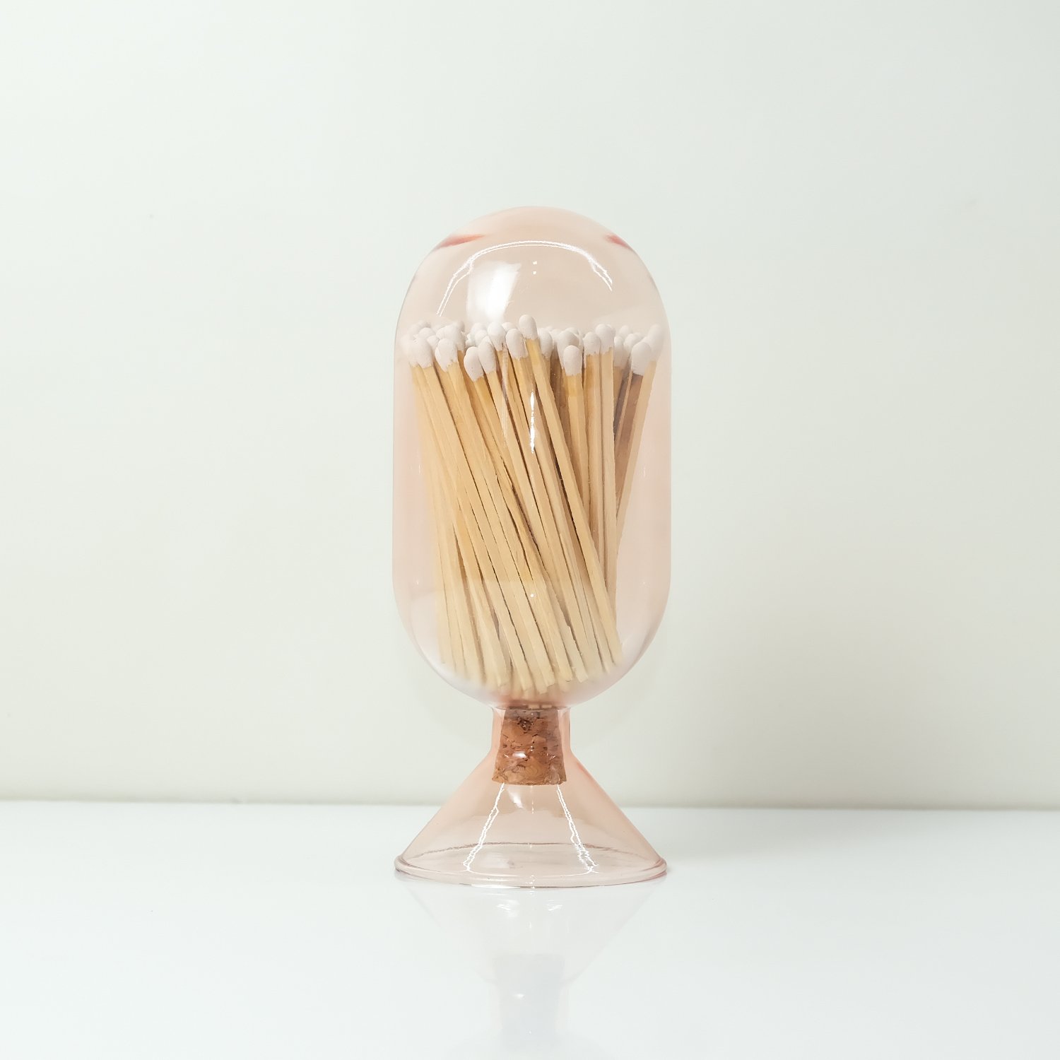 Wholesale Customized Match Decorative Custom Logo Long Wooden Stick Glass Bottle Of matches with logo
