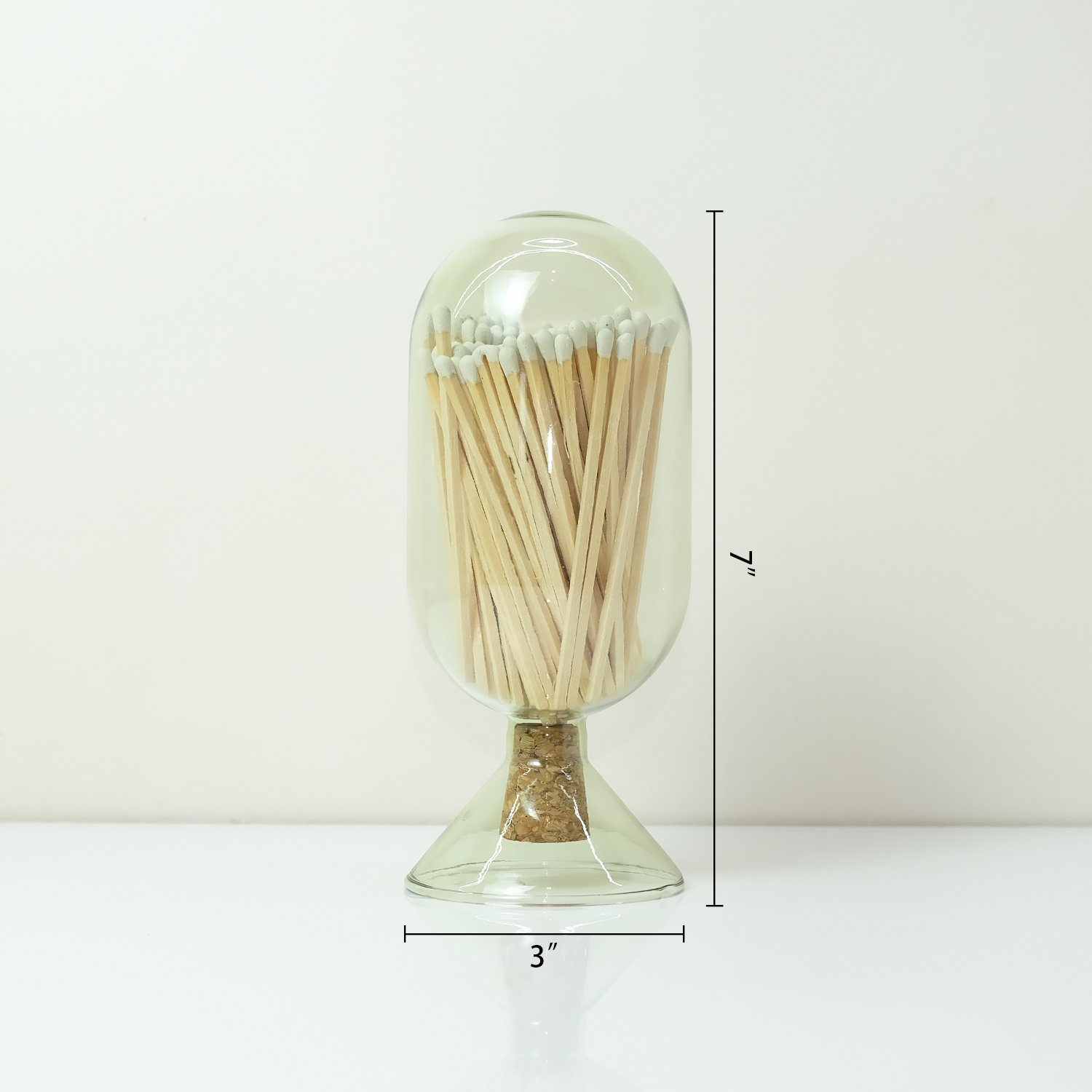 Wholesale Customized Match Decorative Custom Logo Long Wooden Stick Glass Bottle Of matches with logo