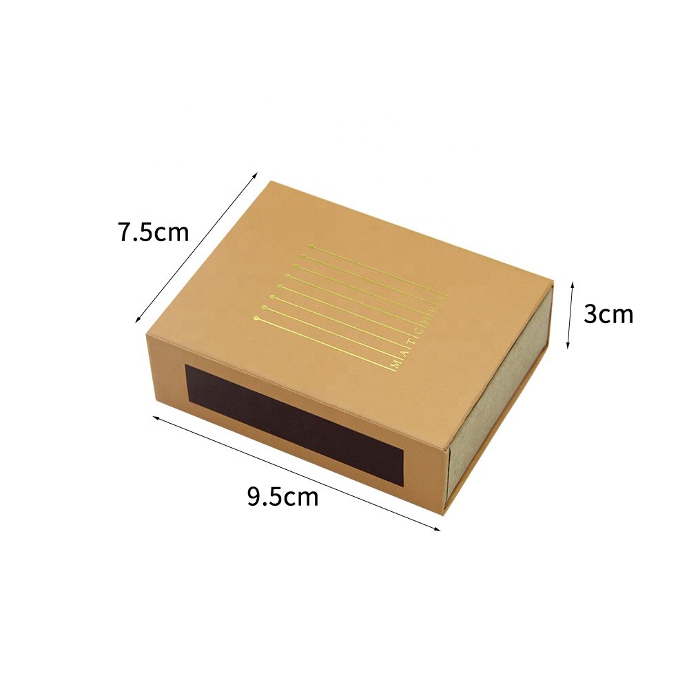 Wholesale luxury long matches box with logo printed packaging custom matchboxes