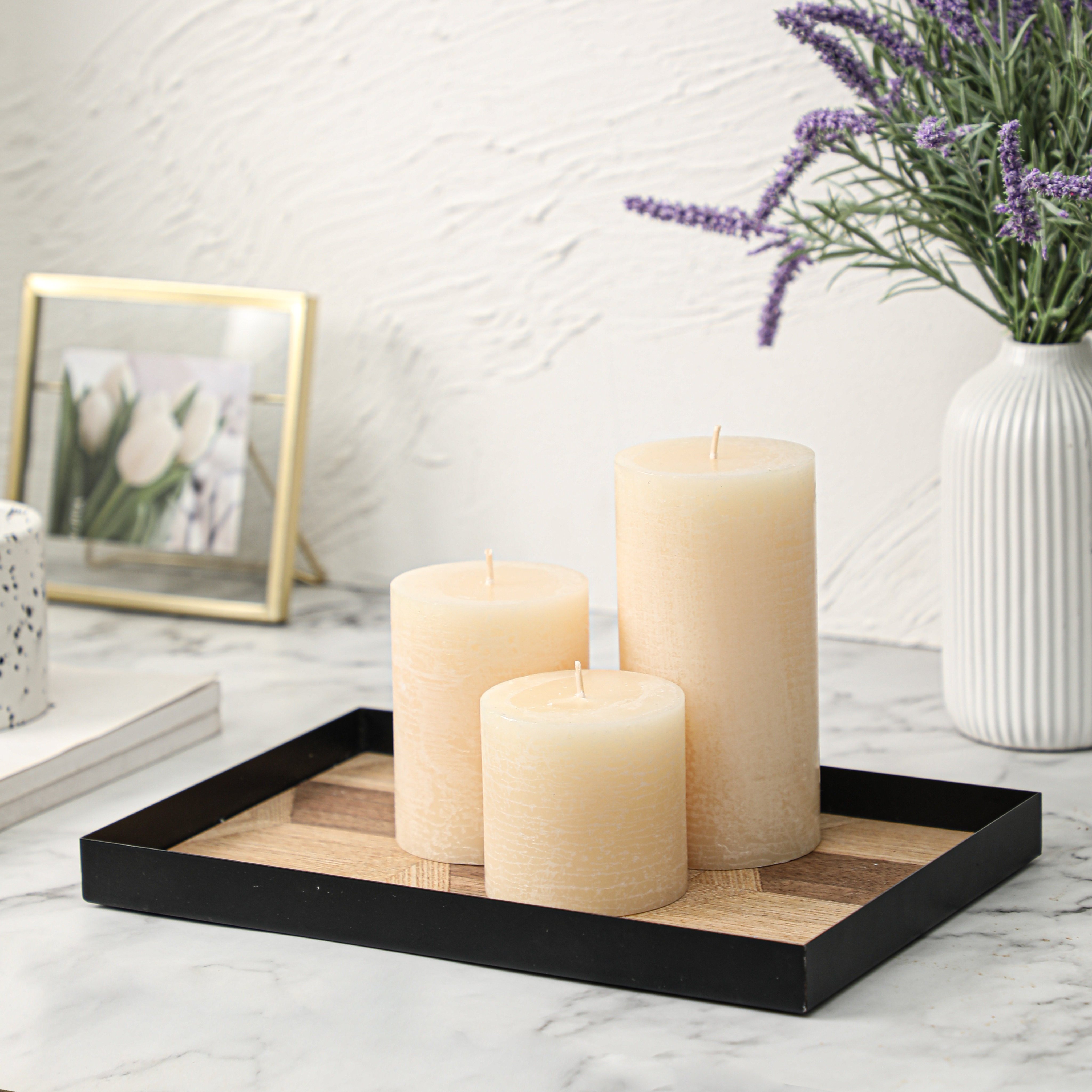 Soy Wax Packaging Dried Botanicals Match Flameless Cube Candle Aroma Diffuser Wholesale Scented Luxury Candles Gift Set