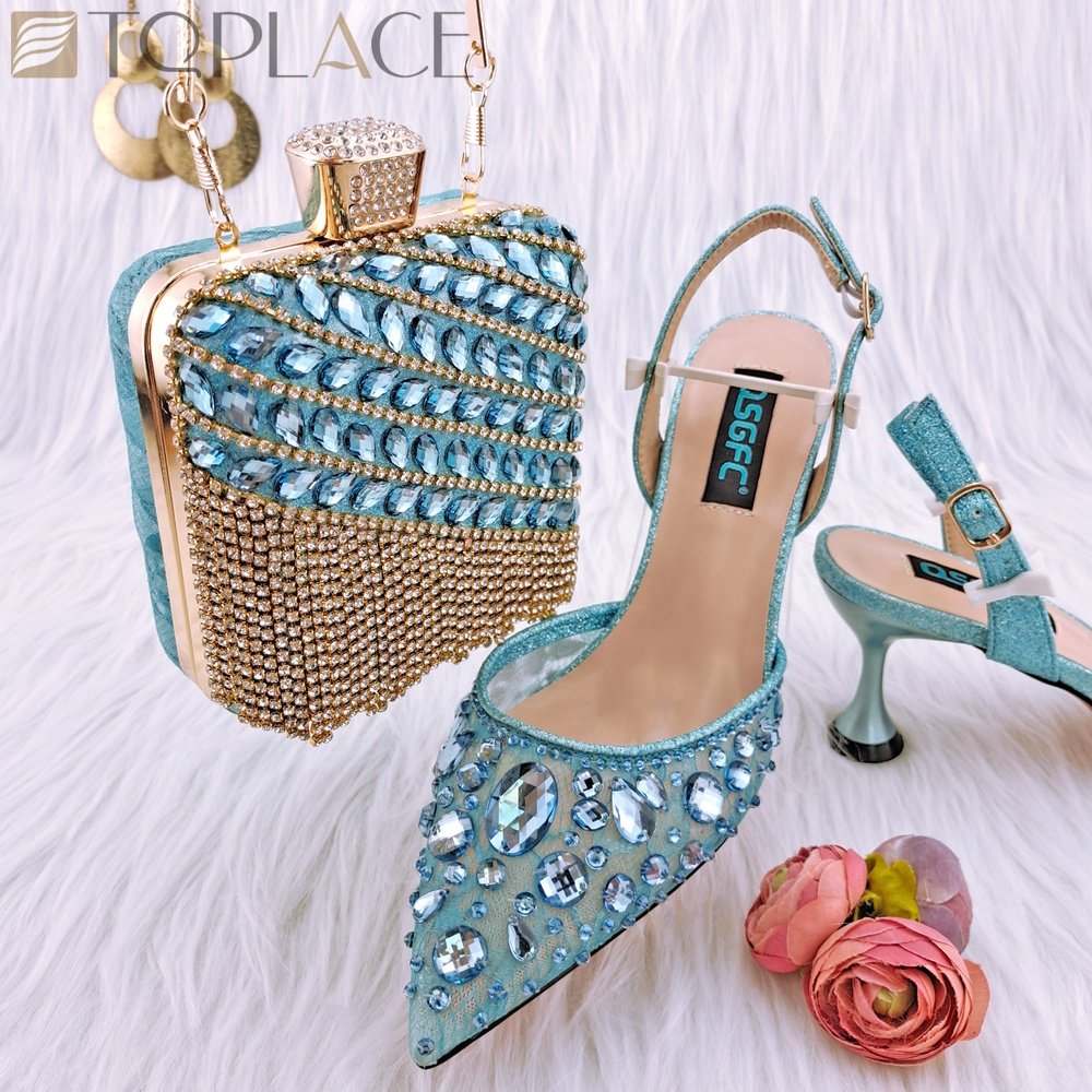 2023 African Matching Shoes And Bag Set Nigeria Bag And Shoes Set Italian Ladies Elegant Designs Party 2.7 Inches